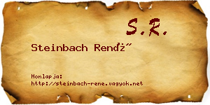 Steinbach René névjegykártya
